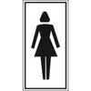 Piktogramm 465 Selbstklebend - "Damentoilette" 75x150mm